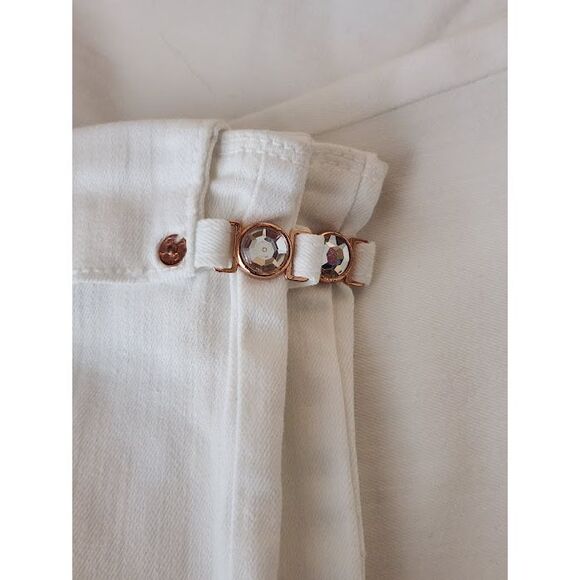 NYDJ White Stretch Denim Not Your Daughter's Crop Jeans Size 8 NICE - Picture 6 of 10